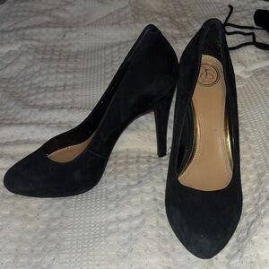 Suede Women's Black Heels